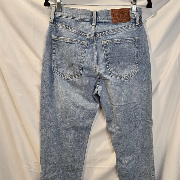 Lucky Legend High Rise Crop Jeans 90's Rhinestones Size 0/25 Light Blue 80318 - Picture 11 of 11